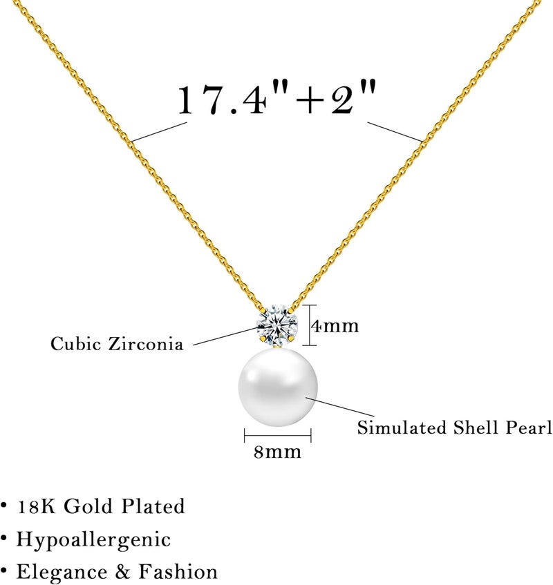 PEALICIOUS Single Pearl Necklace as Valentines Gifts for Mom, Bonus Mom Birthday Gifts for Step Mother from Daughter Son, Mother in Law Necklace with CZ from Bridal as Mother of the Groom Jewelry Gift - Image 5
